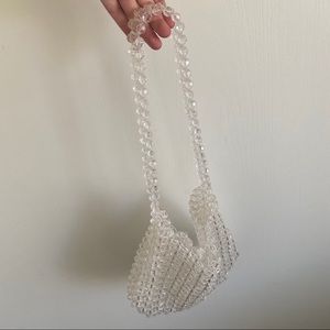 Clear beaded bag